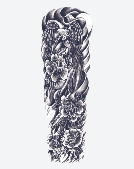 Phoenix and Flowers Sleeve